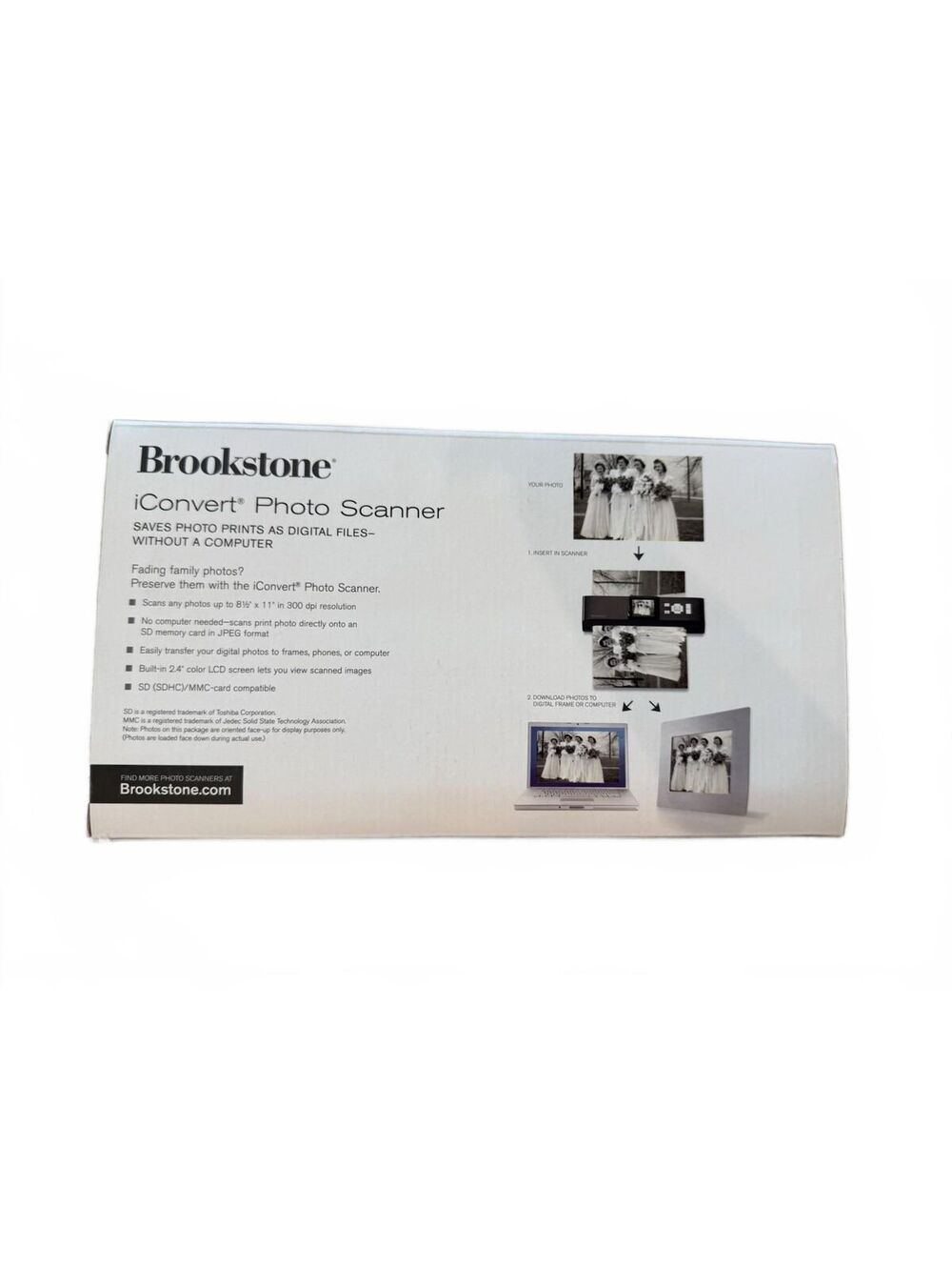 Brookstone iConvert Photo Scanner Save Photos Without Computer - Picture 3 of 9